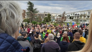 Protest na Savskom nasipu